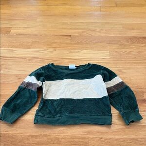 Vintage Little Challenger Green and Cream youth Sweater 3T